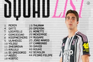 尤文本輪意甲都靈德比名單：伊爾迪茲領(lǐng)銜，DV9、小孔塞桑在列