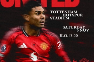 一場(chǎng)硬仗！曼聯(lián)發(fā)布對(duì)陣熱刺海報(bào)：卡塞米羅單人出鏡