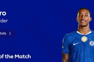 1進球+2關(guān)鍵傳球，英超官方：若昂-佩德羅當(dāng)選切爾西3-0狼隊最佳