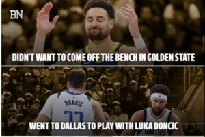 老將的無奈？克萊昔日拒當(dāng)勇士替補(bǔ) 兜兜轉(zhuǎn)轉(zhuǎn)還是回到了板凳席