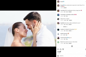 甜蜜恩愛，拉亞社媒曬婚禮照片祝妻子27歲生日快樂????