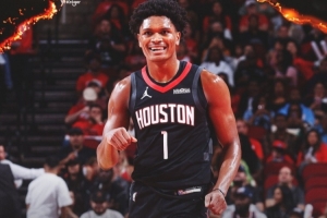 17中6得19分4助！火箭官方贏球海報(bào)封面人物——阿門·湯普森