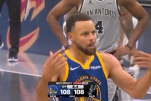 太“變態(tài)”了！庫里罰球絕殺前示意馬刺主場“再大點聲！”