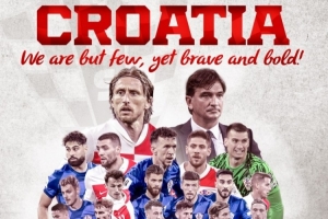 克羅地亞國(guó)家隊(duì)曬海報(bào)慶祝晉級(jí)：創(chuàng)造了克羅地亞足球又一重要成就