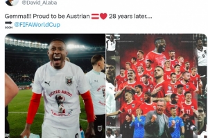 阿拉巴社媒曬照慶祝：身為奧地利人而驕傲，時隔28年重回世界杯！