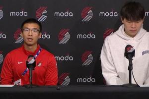 楊瀚森談與隊(duì)友們溝通：每天學(xué)英語(yǔ) 會(huì)什么說(shuō)什么 不會(huì)就找Chris