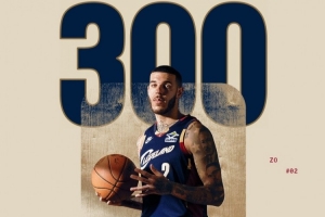 恭喜！騎士官方曬照：朗佐·鮑爾達(dá)成生涯第300場(chǎng)里程碑