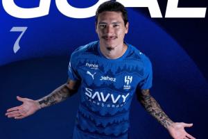 6輪4球緊追榜首！26歲努涅斯過門將打空門，4500萬沙特聯(lián)第1身價