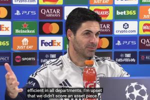 ??人話？阿爾特塔：北倫敦德比沒(méi)進(jìn)定位球令我沮喪，還丟了一個(gè)