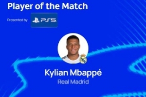 大四喜！姆巴佩當(dāng)選皇馬4-3奧林匹亞科斯一役全場(chǎng)最佳