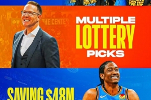 ??衛(wèi)冕冠軍雷霆明年有多個(gè)樂透簽 杰倫威休戰(zhàn)為他們節(jié)約4800萬