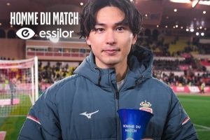 打入致勝球，官方：南野拓實當(dāng)選摩納哥1-0巴黎全場最佳球員