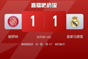 皇馬25次射門(mén)但未能取勝，是本賽季西甲未能取勝的比賽第二多