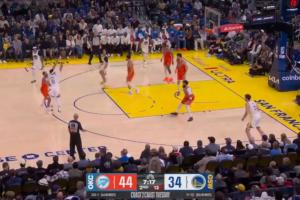 別把賽斯不當……賽斯-庫里壓哨跳投+接球三分個人連得5分