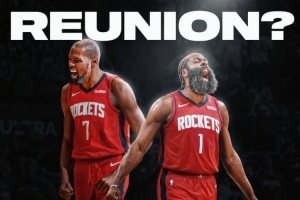 美記：哈登或渴望重返休斯頓 他和杜蘭特關(guān)系緊密 能助火箭爭(zhēng)冠