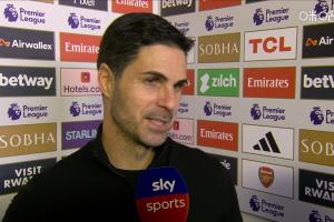 阿爾特塔：考慮到賽程我為球員感到驕傲，梅里諾是現(xiàn)象級的