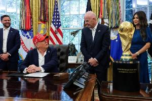 TA：特朗普將獲首屆國際足聯(lián)和平獎(jiǎng)，并在世界杯抽簽儀式發(fā)表講話