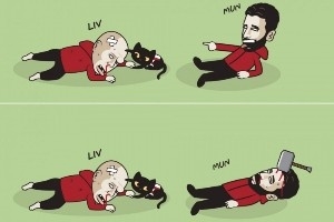 今日趣圖：聽說贏球又能進(jìn)前五？我就不贏，還是“曼8”適合我