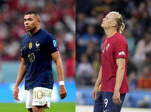 姆巴佩VS哈蘭德！法國和挪威此前曾16次交手，但從未在大賽碰面