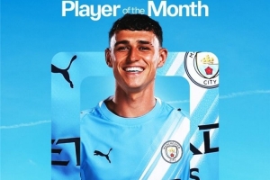 各項(xiàng)賽事6場(chǎng)4球1助攻！曼城官方：福登當(dāng)選為11月隊(duì)內(nèi)最佳球員