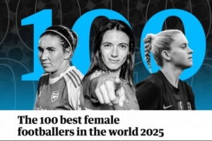衛(wèi)報評2025女足百大球星：邦馬蒂、卡爾登泰、魯索前三