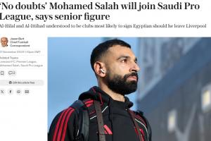 電訊報(bào)：沙特方面稱薩拉赫毫無疑問會(huì)轉(zhuǎn)會(huì)沙特，可能去新月或聯(lián)合