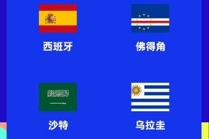 世界杯H組賽程：西班牙6月16日0點對佛得角，末輪27日8點對烏拉圭