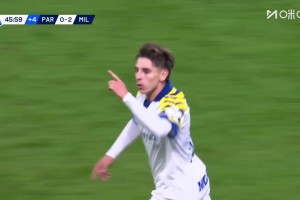 埃斯圖皮尼安防守被扛倒！伯納貝世界波死角破門(mén)！邁尼昂毫無(wú)辦法