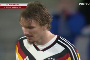 巴庫(kù)直塞禁區(qū)助攻！沃爾特馬德破門雙響！德國(guó)2-0領(lǐng)先盧森堡！