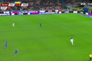 最后時(shí)刻錦上添花！拉爾森長(zhǎng)途奔襲破門得手，挪威4-1意大利