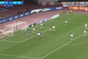 町野修斗跟進搶點破門，日本2-0玻利維亞