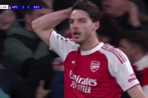 全能中場(chǎng)！賴斯左路長(zhǎng)驅(qū)直入打門被諾伊爾撲出！