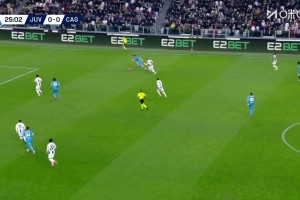 尤文0-1落后！科斯蒂奇被搶斷，S·埃斯波西托破門