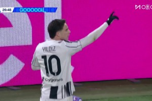 迅速給予回應！伊爾迪茲凌空彈射破門，尤文1分鐘內(nèi)扳平比分