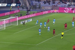 【集錦】意甲-霍伊倫助攻內(nèi)雷斯單刀制勝 羅馬0-1那不勒斯