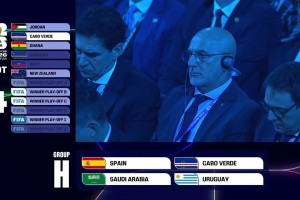 世界杯抽簽H組：西班牙、佛得角、沙特、烏拉圭！