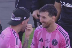 聯(lián)手奪得美職聯(lián)冠軍！賽后德保羅與梅西有說有笑！